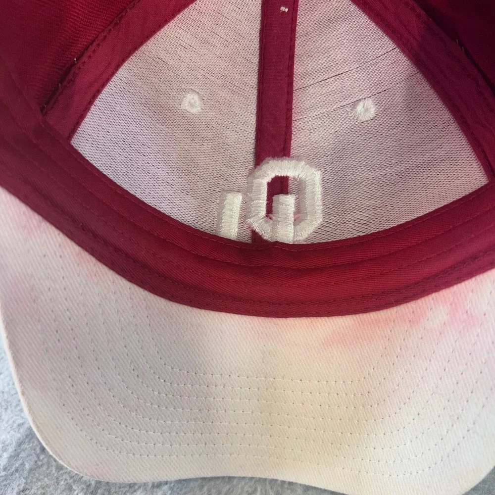 OU Logo Mens Red Signatures Hat Oklahoma Sooners Adjustable OSFM